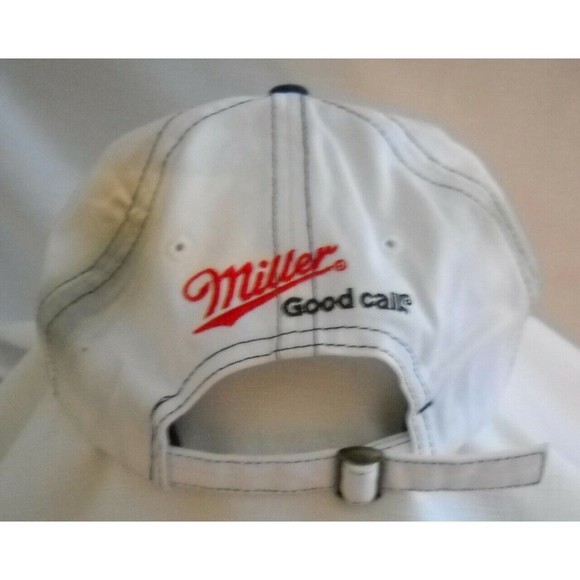 MILLER LITE Hat Cap Distressed Licensed Beer Logo White Cotton OSFA - Picture 4 of 5